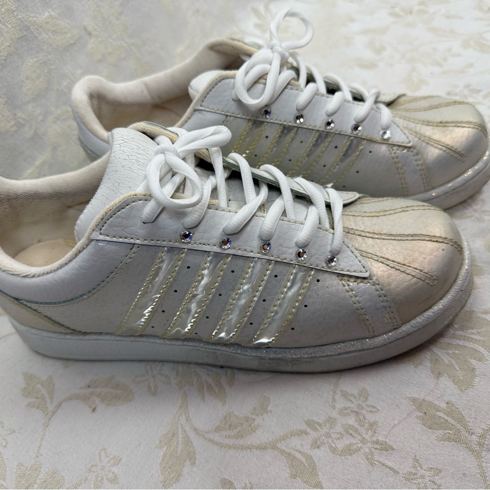 Wedding bride running shoes white with glamour size 10